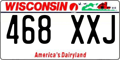 WI license plate 468XXJ