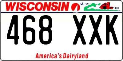 WI license plate 468XXK