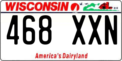 WI license plate 468XXN