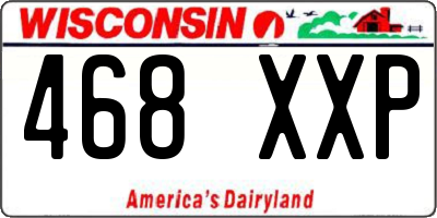 WI license plate 468XXP