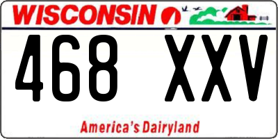 WI license plate 468XXV