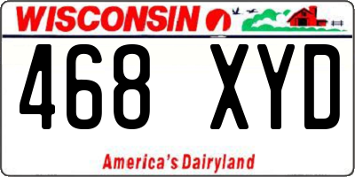WI license plate 468XYD