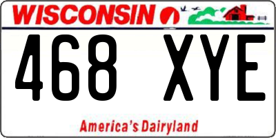 WI license plate 468XYE
