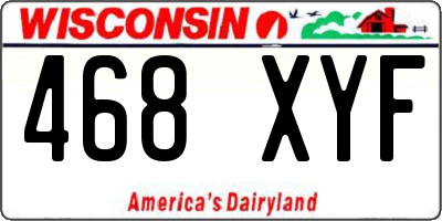WI license plate 468XYF