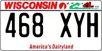 WI license plate 468XYH