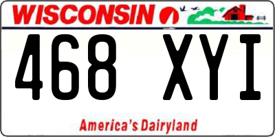 WI license plate 468XYI