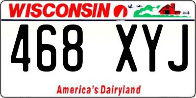 WI license plate 468XYJ