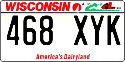 WI license plate 468XYK