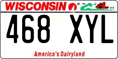WI license plate 468XYL