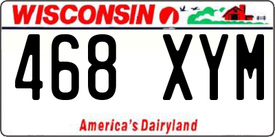 WI license plate 468XYM