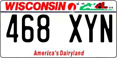 WI license plate 468XYN