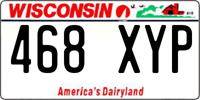 WI license plate 468XYP