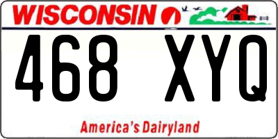 WI license plate 468XYQ