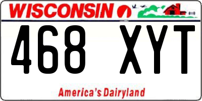 WI license plate 468XYT