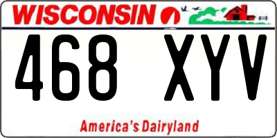 WI license plate 468XYV