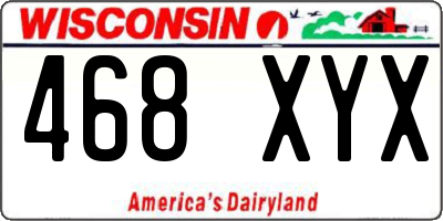 WI license plate 468XYX