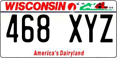 WI license plate 468XYZ