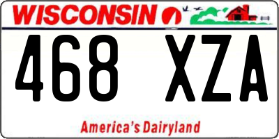 WI license plate 468XZA