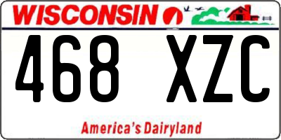 WI license plate 468XZC