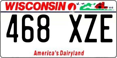 WI license plate 468XZE