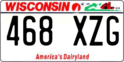WI license plate 468XZG