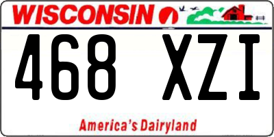 WI license plate 468XZI