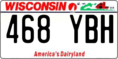 WI license plate 468YBH