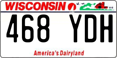 WI license plate 468YDH