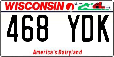 WI license plate 468YDK