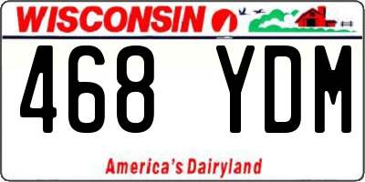 WI license plate 468YDM