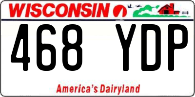 WI license plate 468YDP