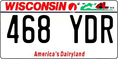 WI license plate 468YDR
