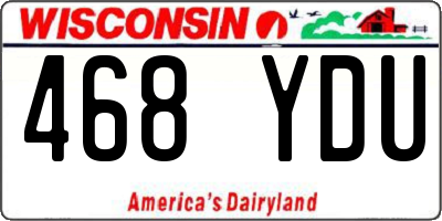WI license plate 468YDU