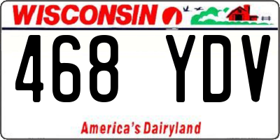 WI license plate 468YDV