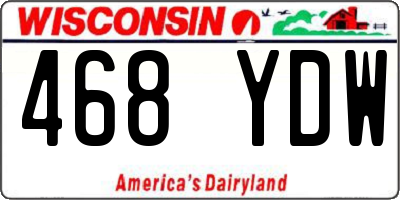 WI license plate 468YDW