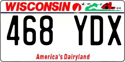 WI license plate 468YDX
