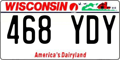 WI license plate 468YDY
