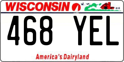 WI license plate 468YEL