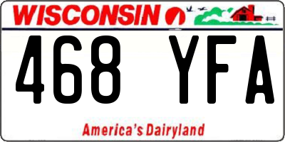 WI license plate 468YFA