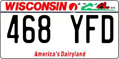 WI license plate 468YFD