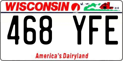 WI license plate 468YFE
