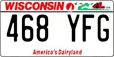 WI license plate 468YFG