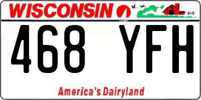 WI license plate 468YFH