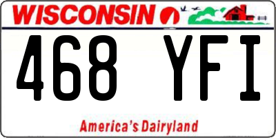 WI license plate 468YFI