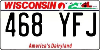 WI license plate 468YFJ