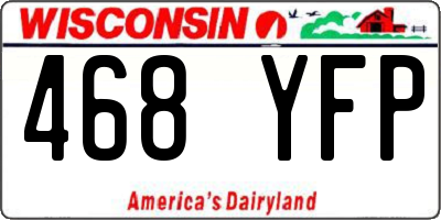 WI license plate 468YFP
