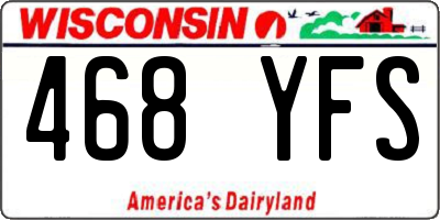 WI license plate 468YFS