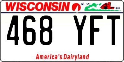 WI license plate 468YFT