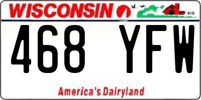 WI license plate 468YFW