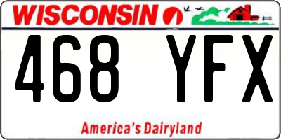 WI license plate 468YFX